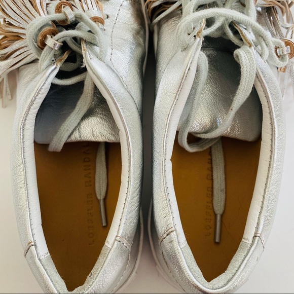 Loeffler Randall Logan Sneakers Silver Tassel 5.5 - Picture 5 of 6